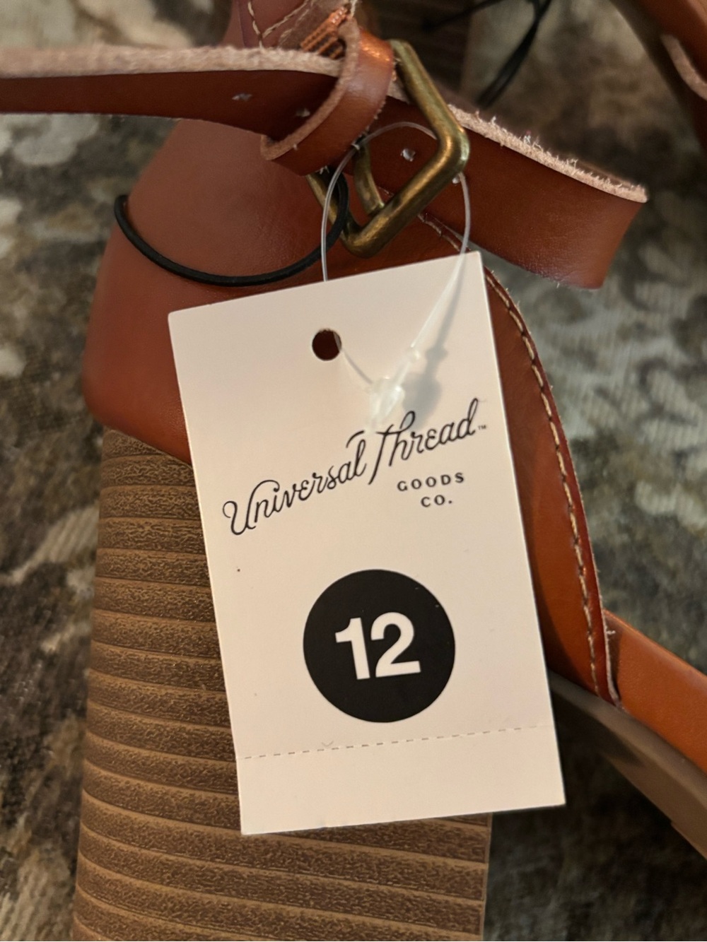 Universal Thread Woven Brown Ankle-Strap Heeled Sandals - Picture 4 of 6